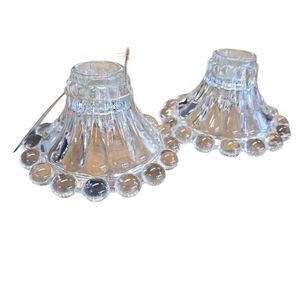 #SIS Vintage 1950's Boopie Bubble Beaded Candle Holders Stunning Old Money Glam